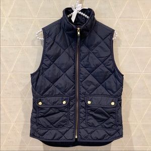 J. Crew Navy Quilted Vest